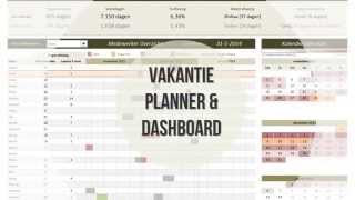 Vakantie planner en dashboard [upl. by Minor]