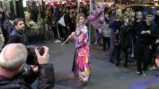 Beautiful Gisele Bundchen shooting outside Café de Flore with Karl Lagerfeld in Paris [upl. by Negris]