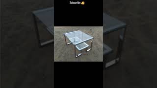 steel glass table home design [upl. by Mohkos]