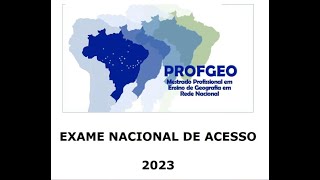 PROFGEO  EXAME 2023  PARTE 1 [upl. by Eelynnhoj]