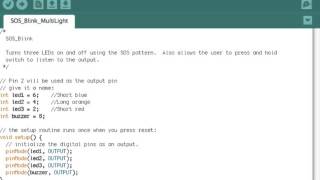 Arduino  Blink SOS [upl. by Lahcim]