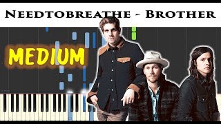 Needtobreathe  Brother  Sheet amp Synthesia Piano Tutorial by James Morrison BCN [upl. by Mindi]