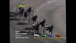 2000 Freehold Raceway CATHEDRA DOT COM David Miller NJSS Fillies Pace [upl. by Daloris692]