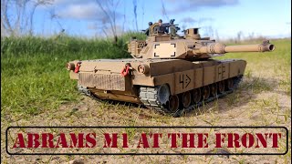 🔥RC military tank Abrams M1A2 moves to different positions and fires toy 28 [upl. by Lawler]