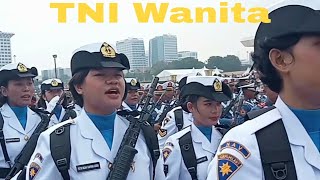 TNI Wanita  Di HUT TNI Ke 79 Monas Tanggal 5102024 [upl. by Alane]