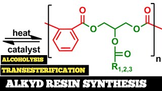 Alkyd Resin Synthesis Alcoholysis and Transesterification Processes [upl. by Yehudit749]