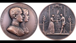 Copper Habsburg Medal 18542024 Czech Mint Wedding of Franz Joseph I MS70 ANTIQUED [upl. by Xylia120]