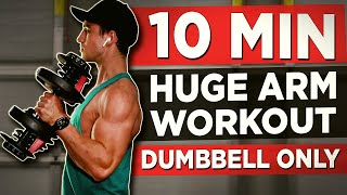 15 MINUTE ARM WORKOUT DUMBBELLS ONLY [upl. by Lenwood]