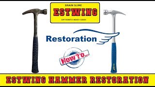 ESTWING HAMMER RESTORATION  how to restore rusty hammer DIY [upl. by Ressay]