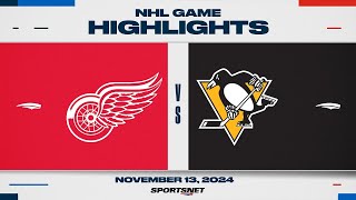 NHL Highlights  Red Wings vs Penguins  November 13 2024 [upl. by Kelli]