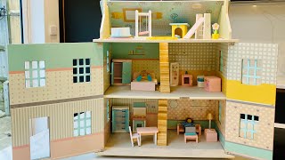 Wooden Dolls House Toy Review  Aldi Doll House [upl. by Janot]