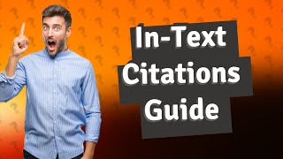 How do I make in text citations [upl. by Apfelstadt582]