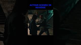 John Wick Falls Up the Stairs John Wick 4  Action Scenes in Reverse JohnWick4 keanureeves [upl. by Delphine]