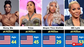 Top 30 Richest Female Rappers In The World 2024 [upl. by Collimore]