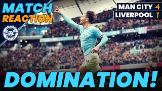 UTTER DOMINATION MAN CITY 41 LIVERPOOL  MATCH REACTION [upl. by Iad531]