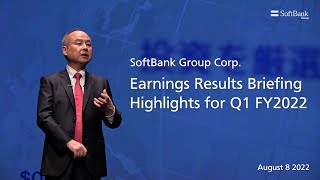 Highlight Video SoftBank Group Corp Earnings Results Briefing for Q1 FY2022 [upl. by Aerehs]