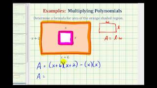 Ex Determine the Area of a Shaded Region Using a Polynomial [upl. by Rabma154]