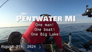 Dads Solo Salmon Fishing Mission Pentwater [upl. by Karlis]