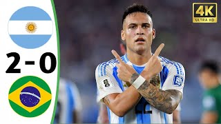 Argentina vs Brazil 20 • World Cup Qualifiers 2026 🔥 • Highlights and All Goals 2024 [upl. by Scevo]