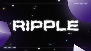 Ripple Effect in Apple Motion [upl. by Akinad]