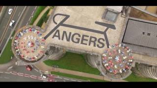 Images de drone  scénographie Château dAngers TDF2016 [upl. by Ellirehs]