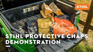 STIHL Protective Chaps Demonstration  STIHL Safety [upl. by Elna]