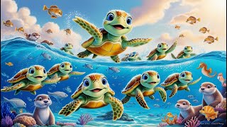 Swim Swim Caretta 🐢 Kids Song  English for Children [upl. by Gottfried]