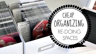 CHEAP ORGANIZING  Tips to reorganize any space [upl. by Neffets777]