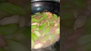 Celery wchicken amp shrimps shortsvideo asmrfood yummyfood [upl. by Duwad671]