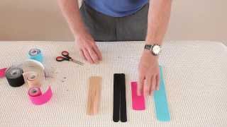 How to prepare cut and shape strips of Kinesiology tape for specific sports injury applications [upl. by Taka]