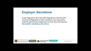 LGPS employer discretions [upl. by Yhtnomit]