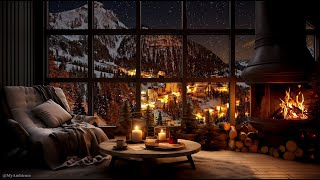 🔥 Cozy Ambience with fireplace  Relax with warm background bar to give you a good nights sleep [upl. by Creamer692]