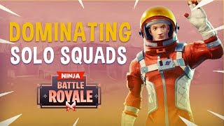 Dominating Solo Squads  Fortnite Battle Royale Gameplay  Ninja [upl. by Ainitsirhc]