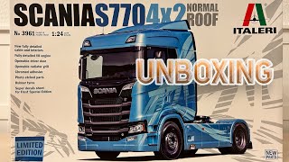 Italeri 3961 Scania s770 4x2 normal roof  Unboxing Review [upl. by Bose638]