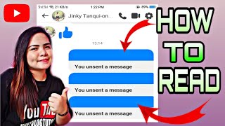 PAANO MABABASA ANG UNSENT MESSAGE SA ATING FACEBOOK ACCOUNT  MESSENGER  TAGALOG [upl. by Amie]