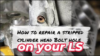 How to repair a cylinder head bolt hole [upl. by Ahter]