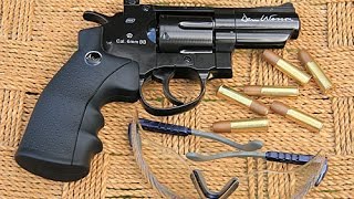 ASG Dan Wesson 25 inch black CO2 airsoft revolver review [upl. by Zwart452]