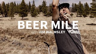 Jim Walmsley Goes After The Beer Mile World Championship 😉 [upl. by Nosille]