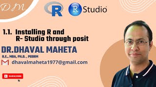 11 Installing R and R Studio through Posit  Dr Dhaval Maheta [upl. by Alicsirp]