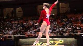 Kerri Strug  Balance Beam  1996 US Gymnastics Championships  Women [upl. by Aietal]