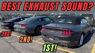 2024 Mustang 23l Turbo ecoboost vs 50l v8 Exhaust sound active valve vs standard for the win [upl. by Ahsar]