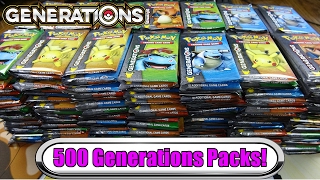 3000 Pokemon Generations Opening 500 Generation Booster Packs Unboxing  pokemon tcg [upl. by Coady]