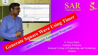 Program 6  Generate Square Wave Using Timer  8051 Assembly Language Program  Keil Software [upl. by Yregerg]