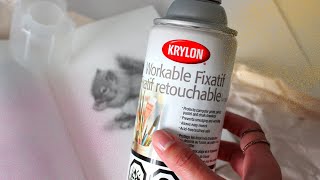 SMUDGEPROOF Your Drawings  Krylon Workable Fixatif [upl. by Asinet]