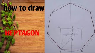 How to draw HEPTAGONpolygon engineering drawing [upl. by Euqinomod]