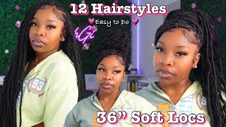 12 WAYS TO STYLE SOFT LOCS  EXTRA LONG 36” FAUX LOCS 💗 Tymarrahgi [upl. by Emile]