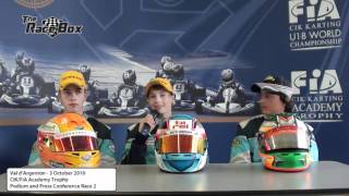 CiKFiA Academy Trophy  Val dArgenton  Podium and Press Conference [upl. by Leruj]