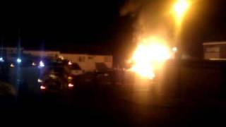 Horse Box fire Nab Crescent Meltham [upl. by Auqinot]