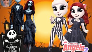 My Talking Angela 2  Jack amp Sally the Nightmare🎃 Cosplay [upl. by Zarihs253]