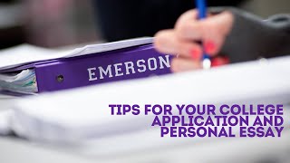 Tips for Your College Application and Personal Essay [upl. by Assehc873]